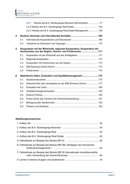 Lehrbericht 2011 - EBZ Business School