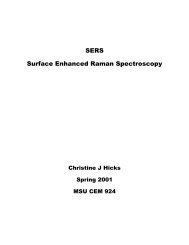 SERS Surface Enhanced Raman Spectroscopy