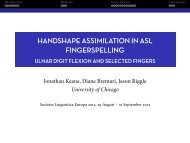 Handshape assimilation in ASL fingerspelling ... - Jonathan Keane