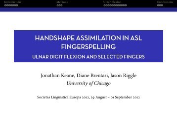 Handshape assimilation in ASL fingerspelling ... - Jonathan Keane