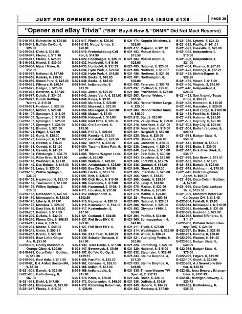 Current Issue - Just For Openers