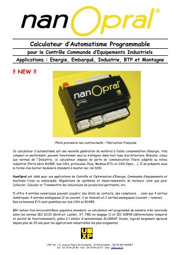 Calculateur d'Automatisme Programmable - Adaptech