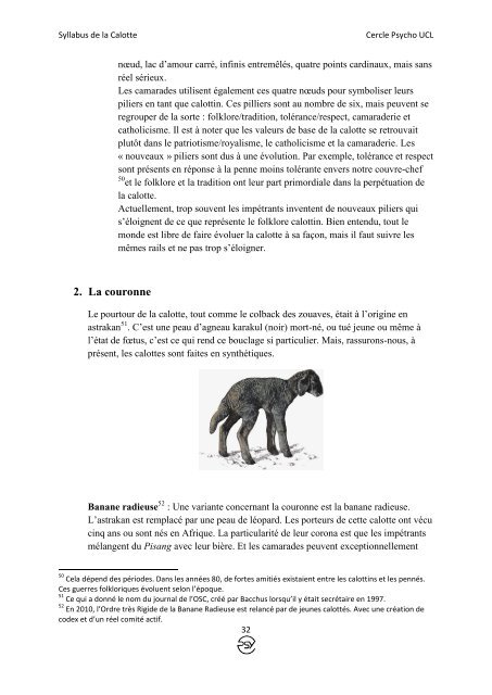 Syllabus de la calotte du Cercle Psycho UCL - HELARY.NET