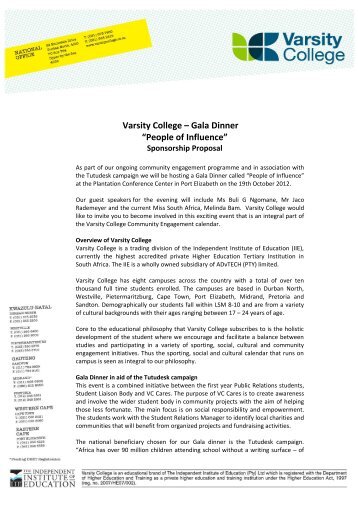 TutuDesk sponsorship letter