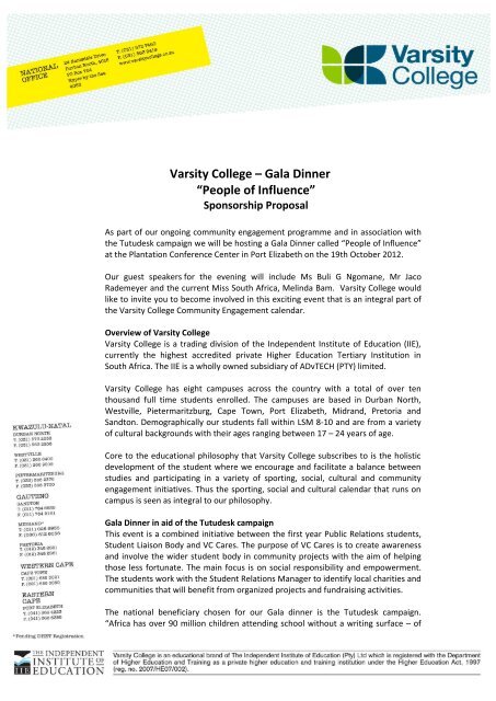 TutuDesk sponsorship letter