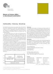 Master of Science (MSc) - Wirtschaftswissenschaften - Universität ...