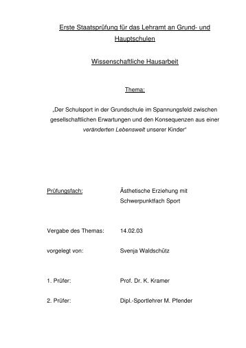 Erste Staatsprüfung für das Lehramt an Grund- und Hauptschulen ...