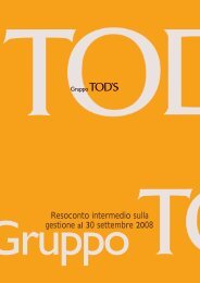 Resoconto intermedio sulla gestione per i primi nove mesi ... - Tod's