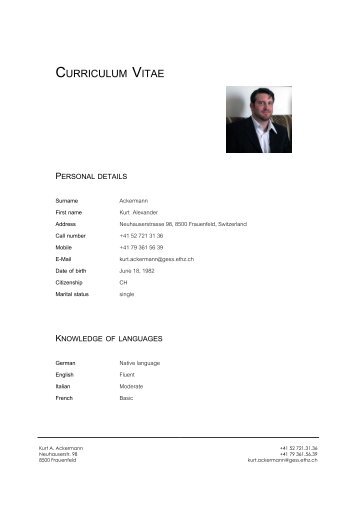 Download the CV of Kurt A. Ackermann - vLab