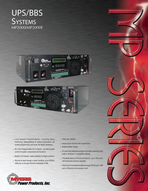 MP Series brochure NEW 5.pmd - Myers Power Products, Inc.