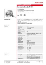 TECHNICAL DATASHEET Incremental Encoder ... - Hengstler GmbH