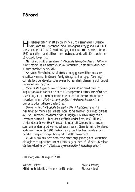 Inledning - Hallsbergs kommun