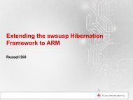 Extending the swsusp Hibernation Framework to ARM - The Linux ...