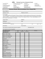 Common Teacher Recommendation Form Grades PK-1 - Sewickley ...