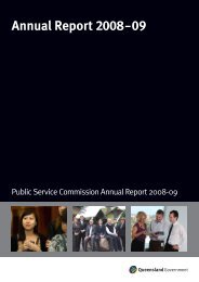 2009 Annual Report - Public Service Commission - Queensland ...