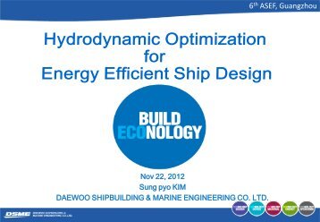 2. Hydrodynamic Optimization for Energy Efficient Ship Design