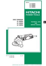 disc grinder g 10sr3 g 12sr3 g 13sr3 - Hitachi