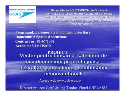 Vector pentru lansarea satelitilor de mici dimensiuni pe orbita joasa