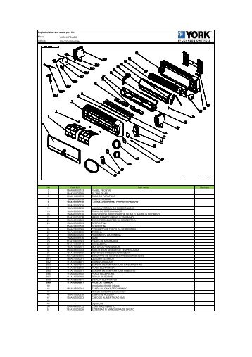 Lista de PeÃ§as / Vistas Explodidas - High Wall ... - Johnson Controls