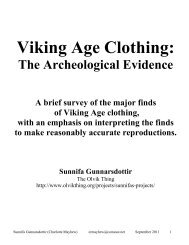 Viking Age Clothing Class Handout pgs 1-4 - Olvik Thing