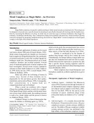 Metal Complexes as Magic Bullet - People's Journal Of Scientific ...