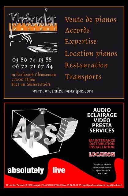 lEs spEctaclEs - Association Bourguignonne Culturelle