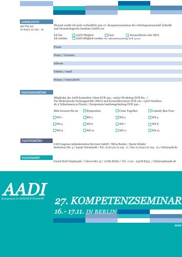 aadi 27. kompetenzseminar - BVDD