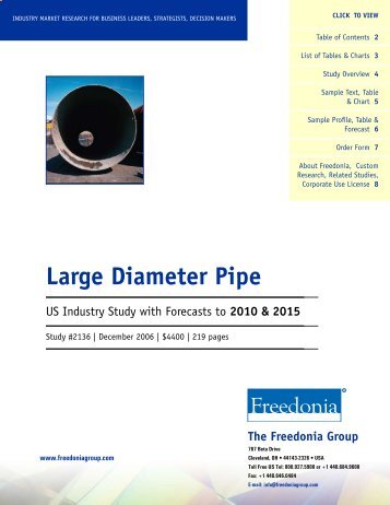 Large Diameter Pipe - The Freedonia Group