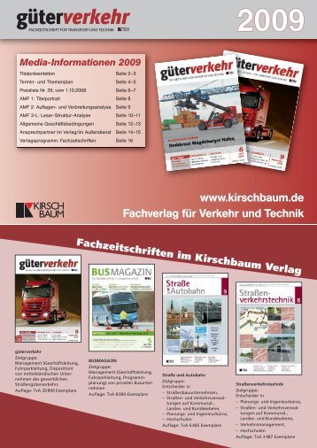 Fachverlag für Verkehr und Technik www.kirschbaum.de