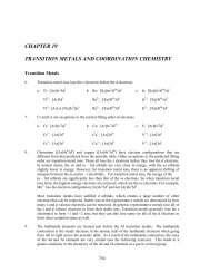 chapter 19 transition metals and coordination chemistry