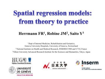 Francois Herrmann Ã¢Â€Â“ Spatial regression models - University Blog ...