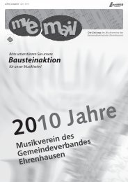 Bausteinaktion - Musikverein des Gemeindeverbandes Ehrenhausen