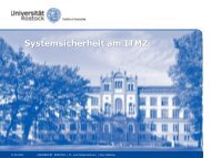 Systemsicherheit am ITMZ - IT- und Medienzentrum - Universität ...
