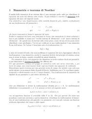 Simmetrie, teorema di Noether e particelle - Gruppo IV