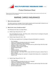 MARINE CARGO INSURANCE - Multi-Purpose Insurans Bhd