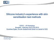 Silicone industry's experience with skin sensitisation test ... - Cefic LRI