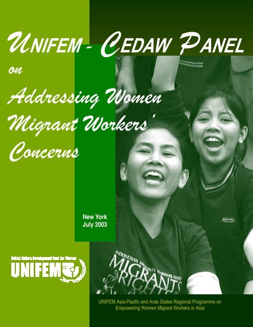 UNIFEM-CEDAW Panel on Addressing Women Migrant Workers