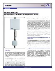 MRW55 / MRW55M Carrier Grade DUAL BAND WLAN Outdoor Bridge