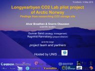 Longyearbyen CO2 Lab pilot project of Arctic Norway