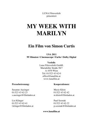 MY WEEK WITH MARILYN_Presseheft - Luna Filmverleih