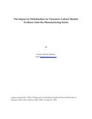 The Impact of Globalisation on Tanzania's Labour Market: Evidence ...