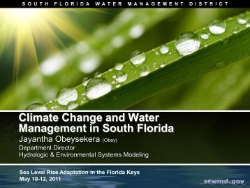 Climate Change and Water Management in South Florida