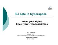 Be safe in Cyberspace - ICTA