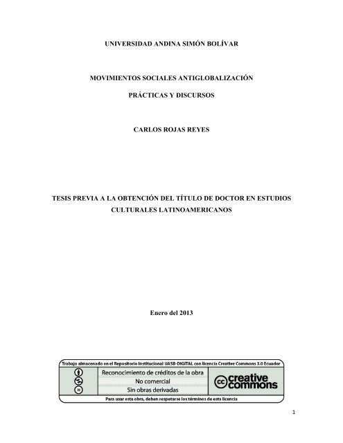 universidad andina simón bolívar movimientos sociales ...