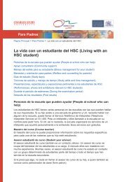 La vida con un estudiante del HSC (Living with ... - NSW HSC Online