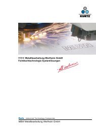 MBW Metallbearbeitung Wertheim GmbH MBW Metallbearbeitung ...