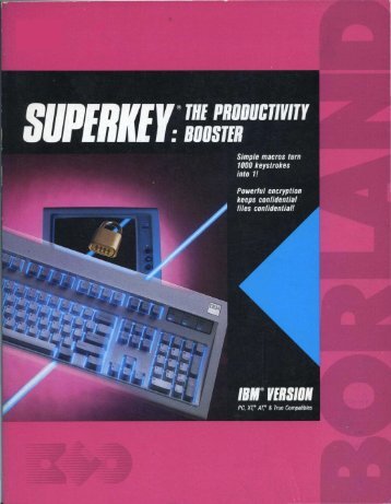 SUPERKEY Owner's Handbook - Al Kossow's Bitsavers