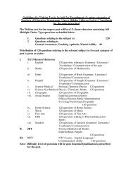 Guidelines for Written Test to be held for Recruitment of various ...