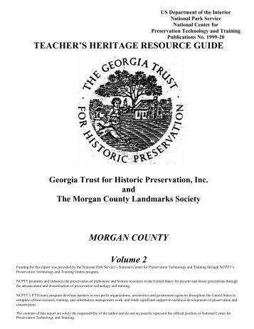 TEACHER'S HERITAGE RESOURCE GUIDE MORGAN COUNTY ...
