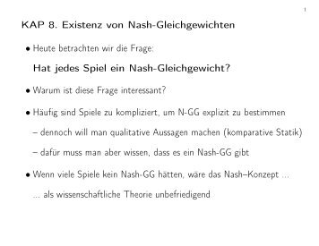 Hat jedes Spiel ein Nash-Gleichgewicht?